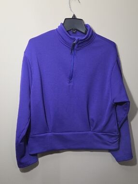 Athleta Men's Vibrant Purple Half-Zip Sweater